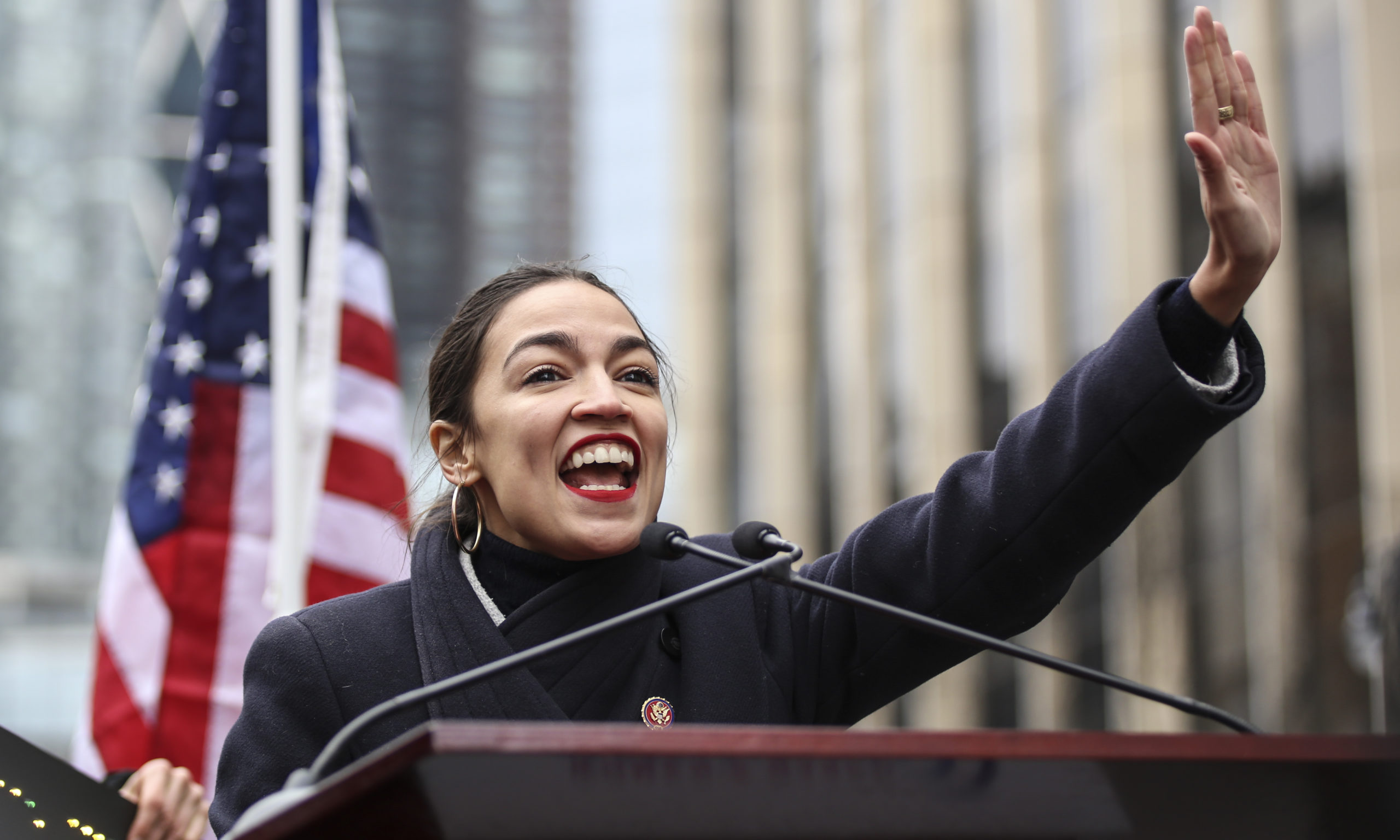Rep. Alexandria Ocasio-Cortez (D-N.Y) at the Women’s March