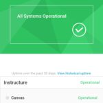 A screenshot showing canvas server status