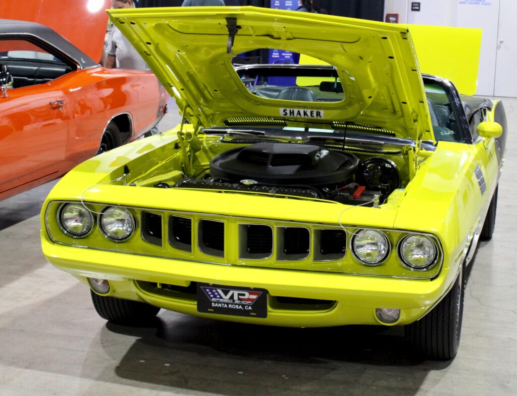 car sitting with hood Open