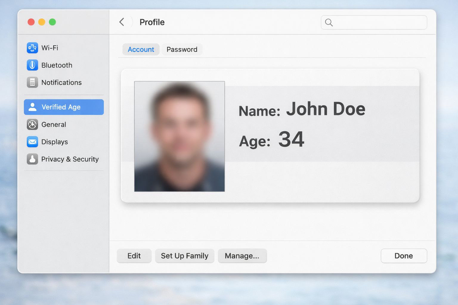 computer rendering of an Identification card
