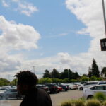 Student smoking in a Chabot parking lot.